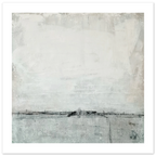 Abstraktes graues Poster "Klare Gedanken“ – Zeitgenössische Kunst in Wohnraumansicht