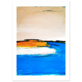 Abstraktes blaues Poster "Flugreise“ – Individuelles Wandbild für modernes Wohnen