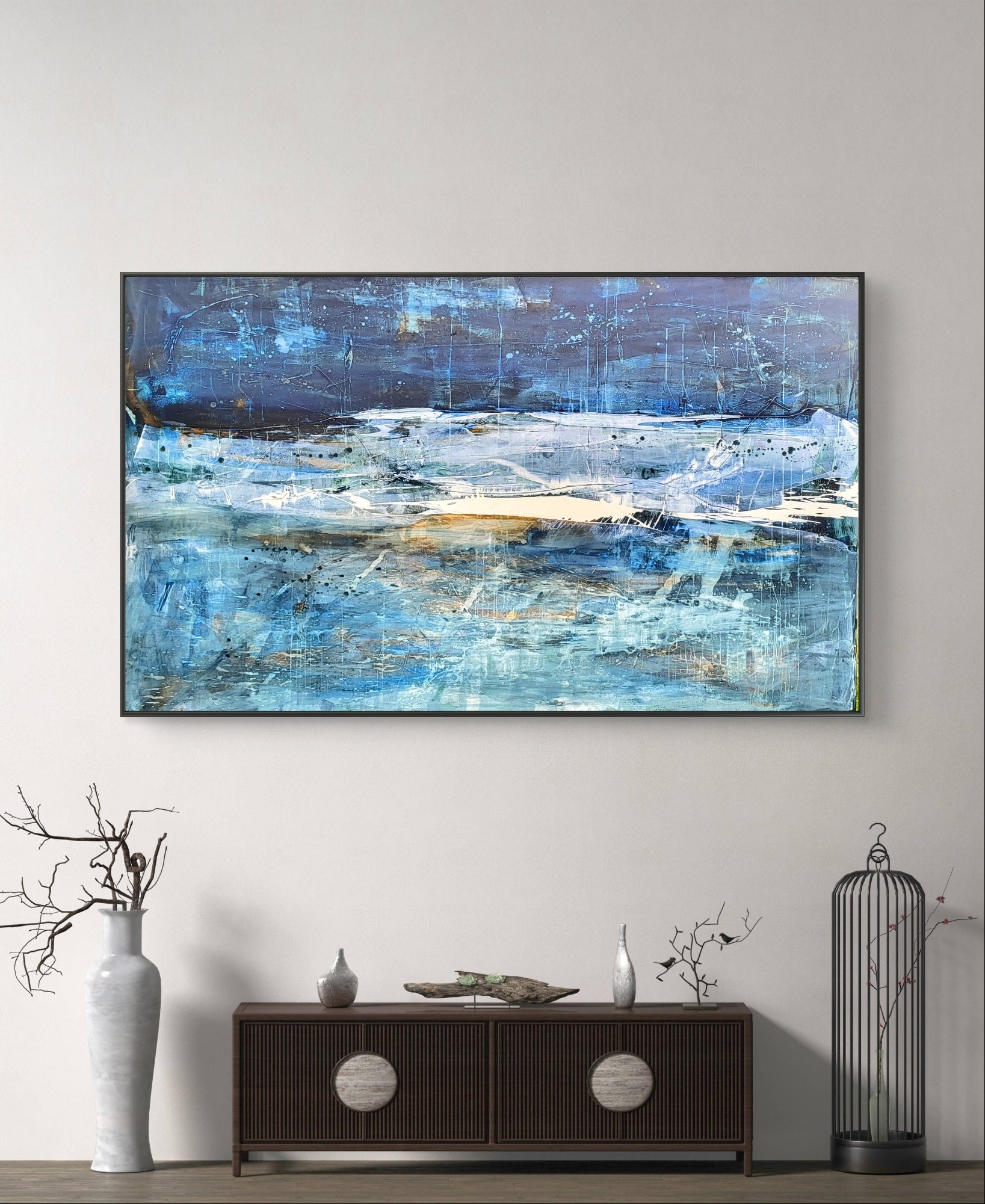 Personalisierte Auftragskunst und Gemälde: gruenes-grosses-bild-abstrakte-kunst – Kategorie: Originalgemälde – Hersteller: 