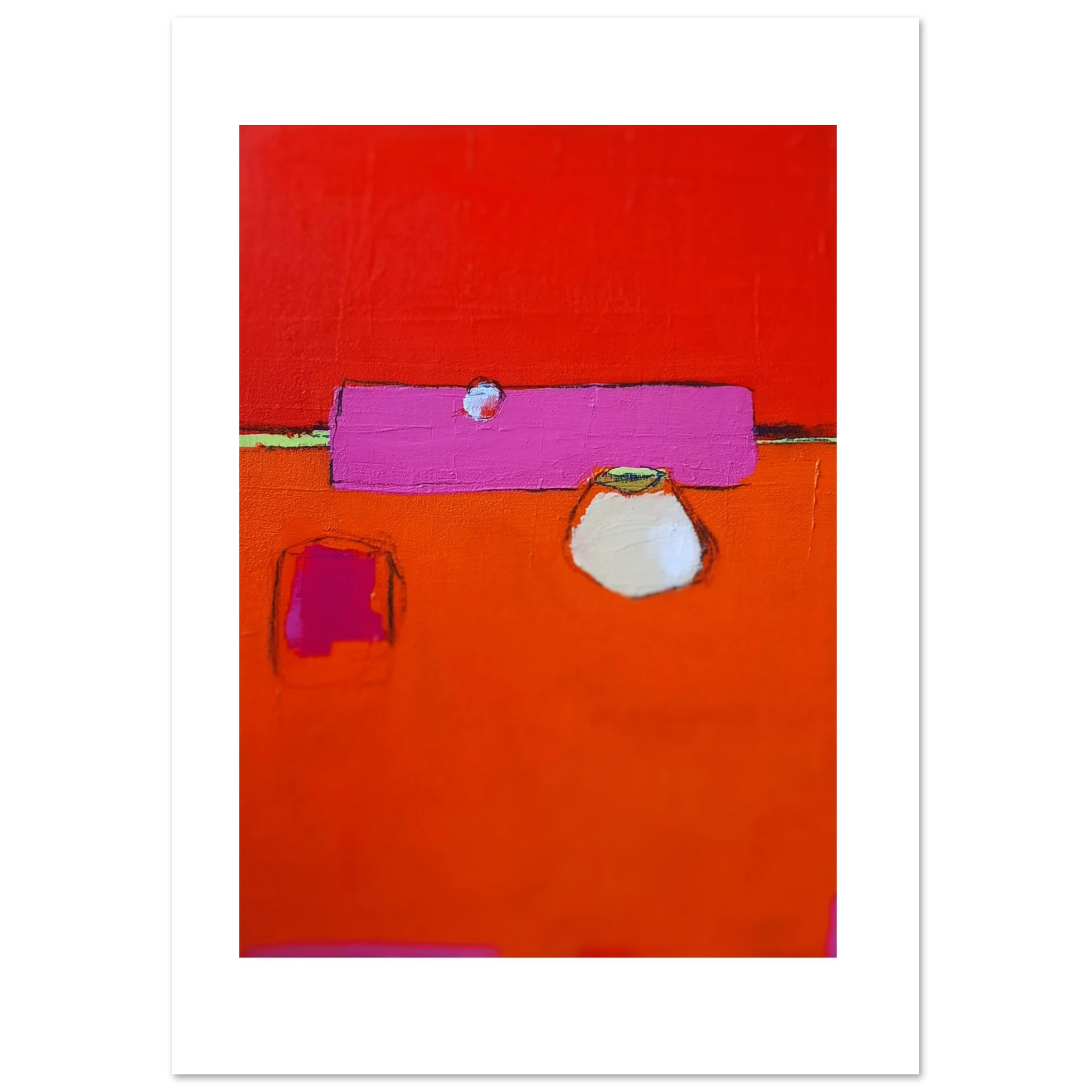 abstraktes gemaelde modernes acrylbild leinwand abstraktes gemälde – „premium matte paper poster teatime“