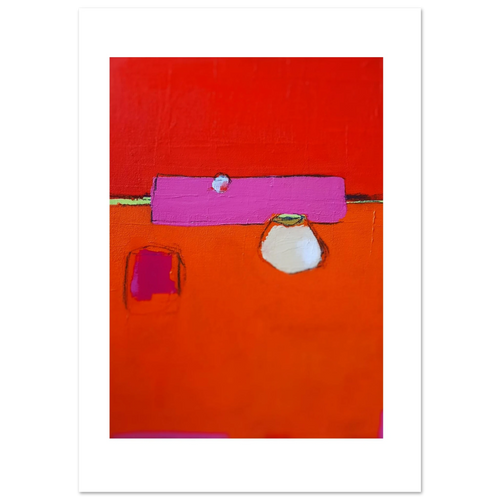 Premium Matte Paper Poster Teatime – skandinavische Wanddeko für Wohnzimmer mit harmonischer Farbwirkung