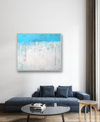 Personalisierte Auftragskunst und Gemälde: ankunft-blaues-weisses-bild-kratztechnik – Kategorie: Originalgemälde – Hersteller: 