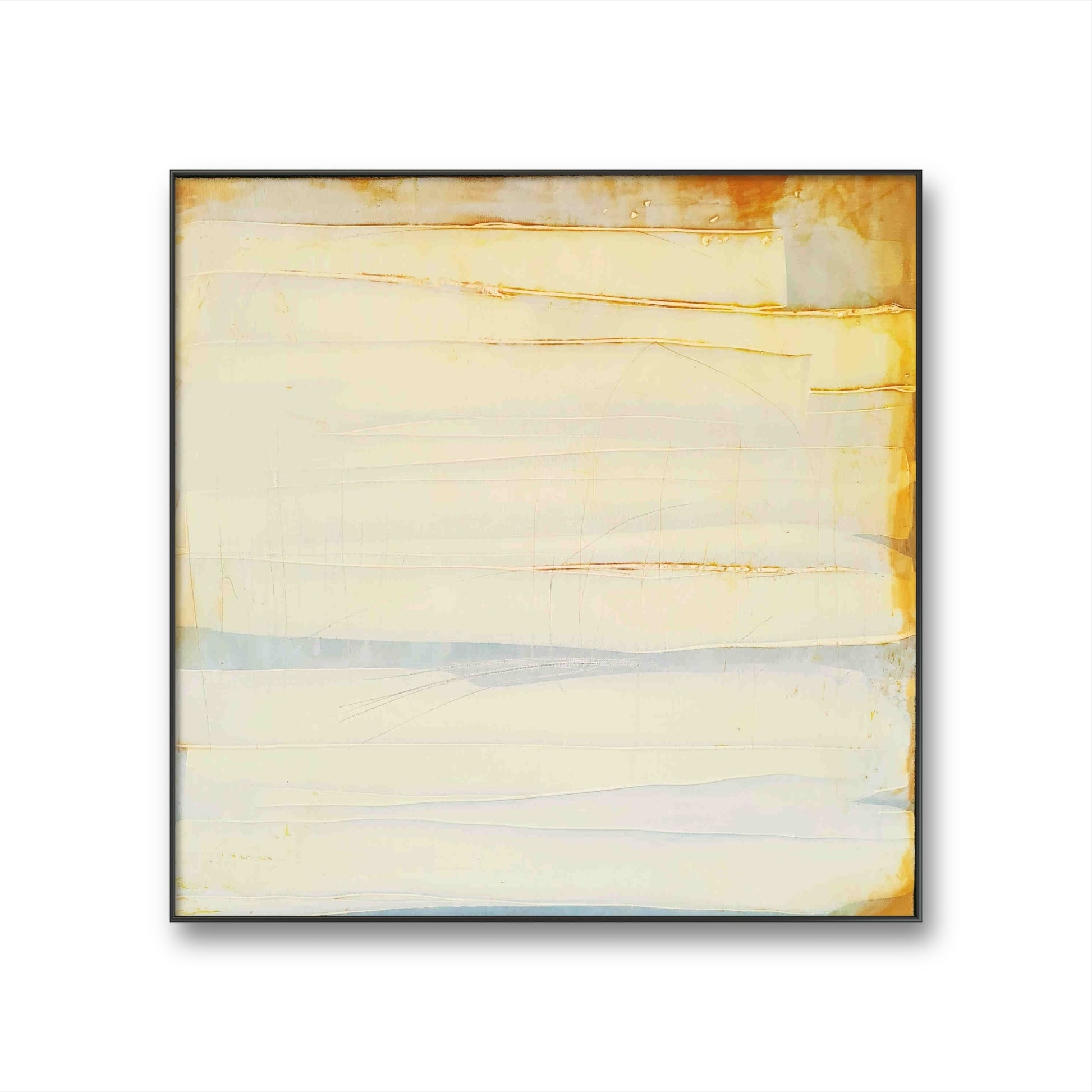 Auftragskunst, abstrakte Bilder, Die Welt des Küstenzaubers - 80 x 80 cm - Bild 4 von 4 - Auftragsmalerei,weiss-gelbes-bild, abstrakte Bilder kaufen ,