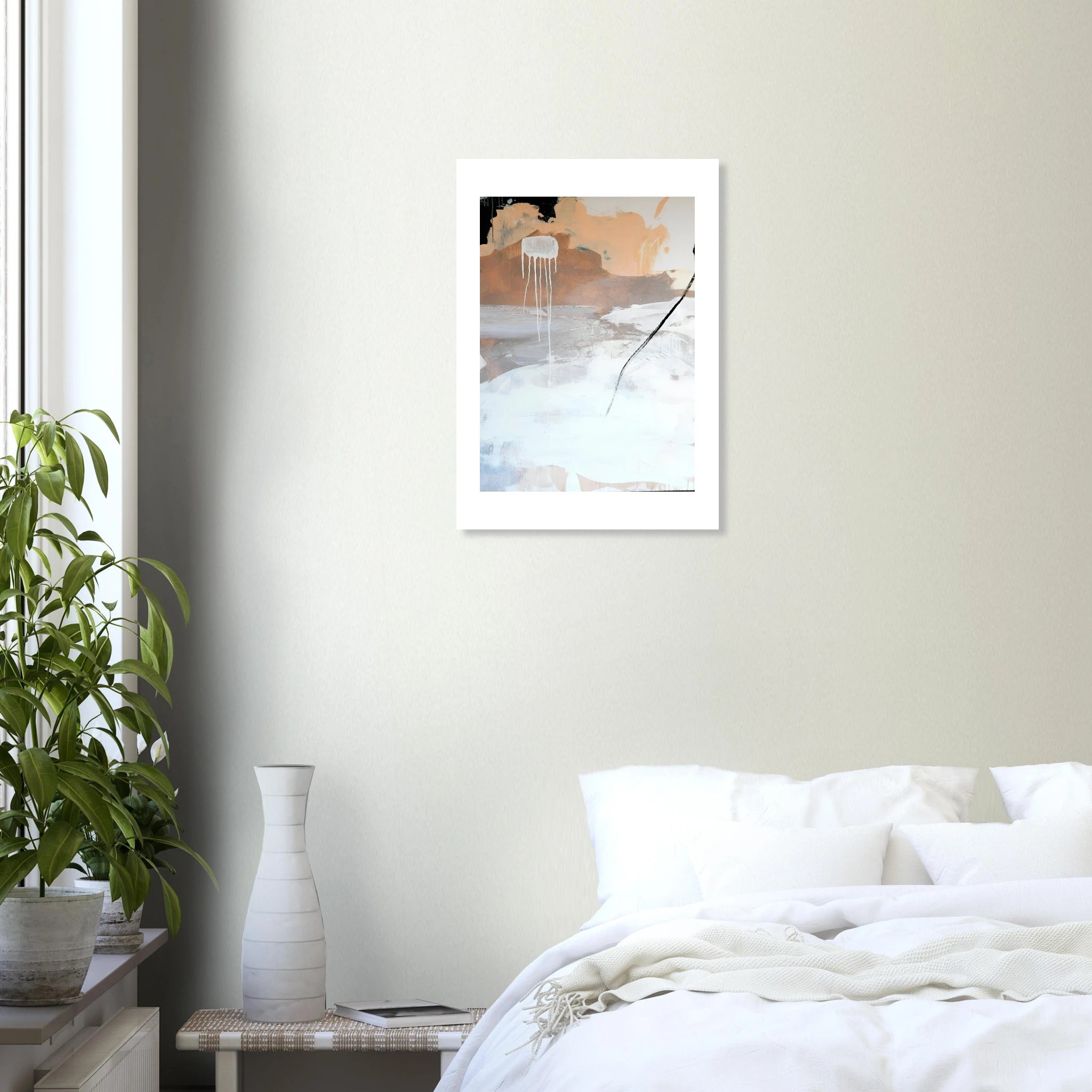  – modernes Leinwandbild für Esszimmer mit ruhiger nordischer Ästhetik