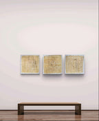 Personalisierte Auftragskunst und Gemälde: nachhaltige-symbiose-3-1-komposition-mit-papyrus-papier-4-x-pappwabenplatten-als-ensemble – Kategorie: Originalgemälde – Hersteller: Conny Wachsmann, Artist