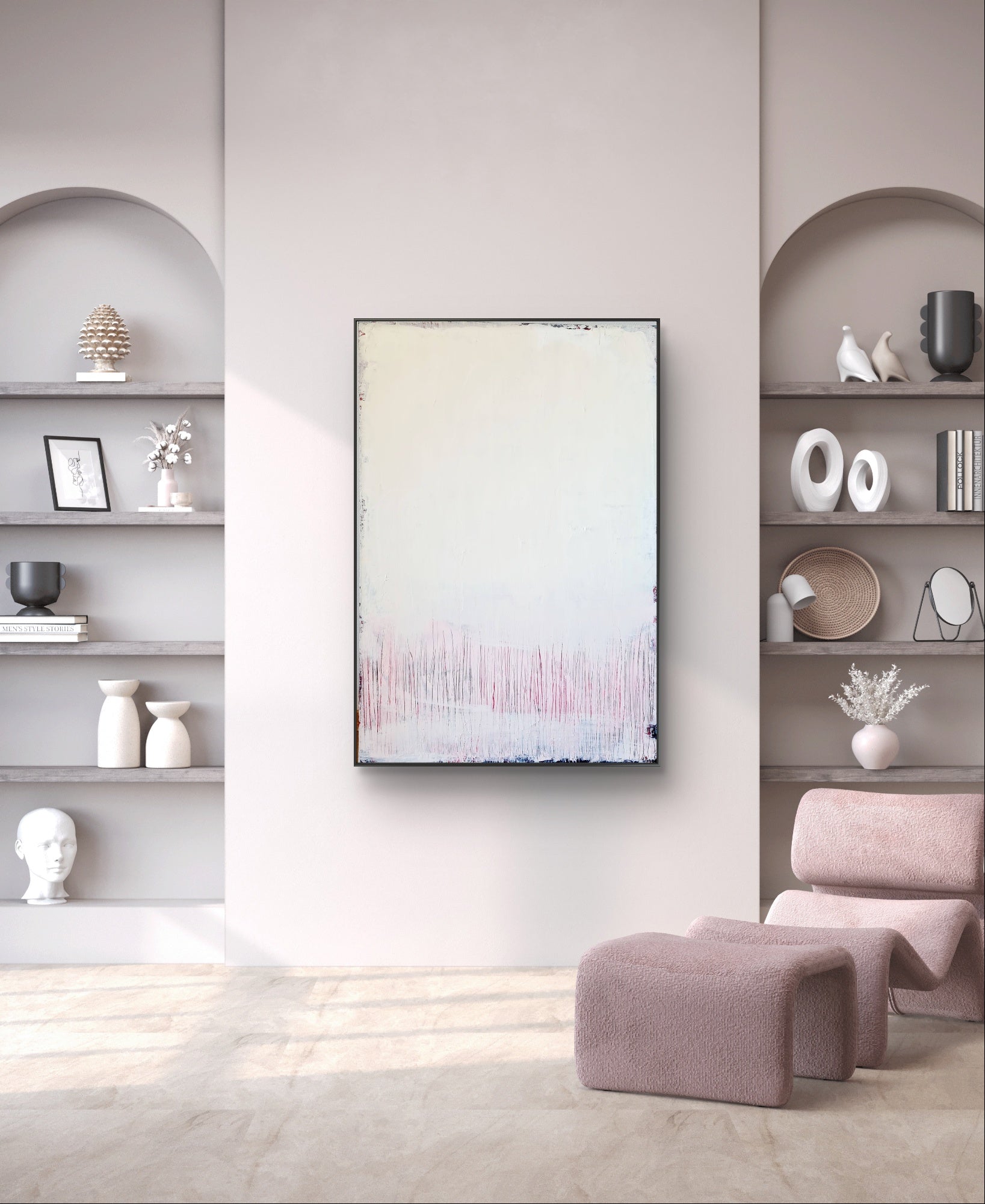 Personalisierte Auftragskunst und Gemälde: grosse-weisse-moderne-bilder – Kategorie: Originalgemälde – Hersteller: