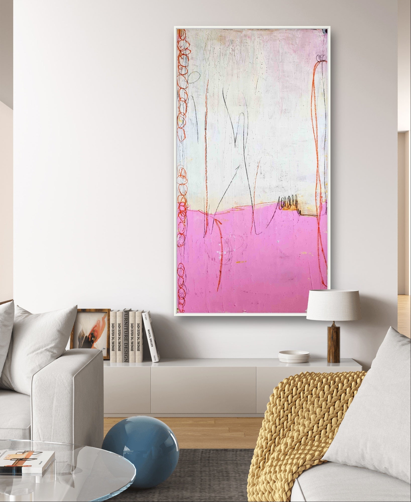 Auftragskunst, abstrakte Bilder, rosa Bild - Andere Wege erkennen 150 x 80 cm,rosa-bild, abstrakte Bilder kaufen ,