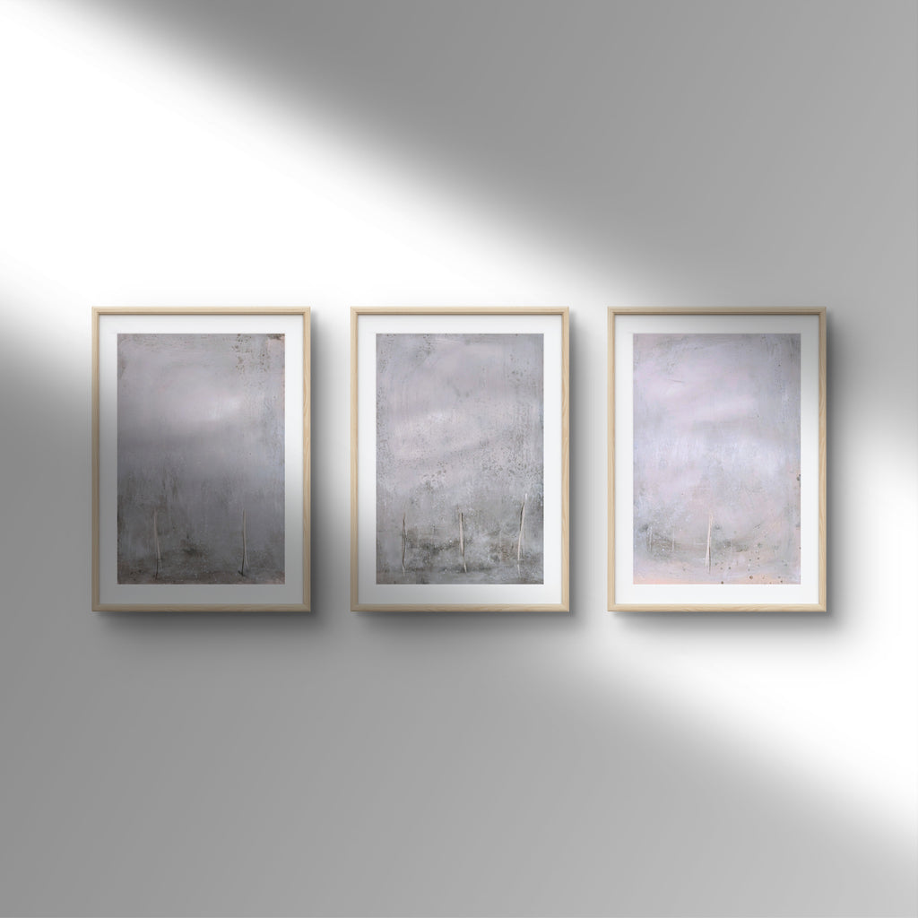 graue weiße Bilder  Bilderrahmen Unikat