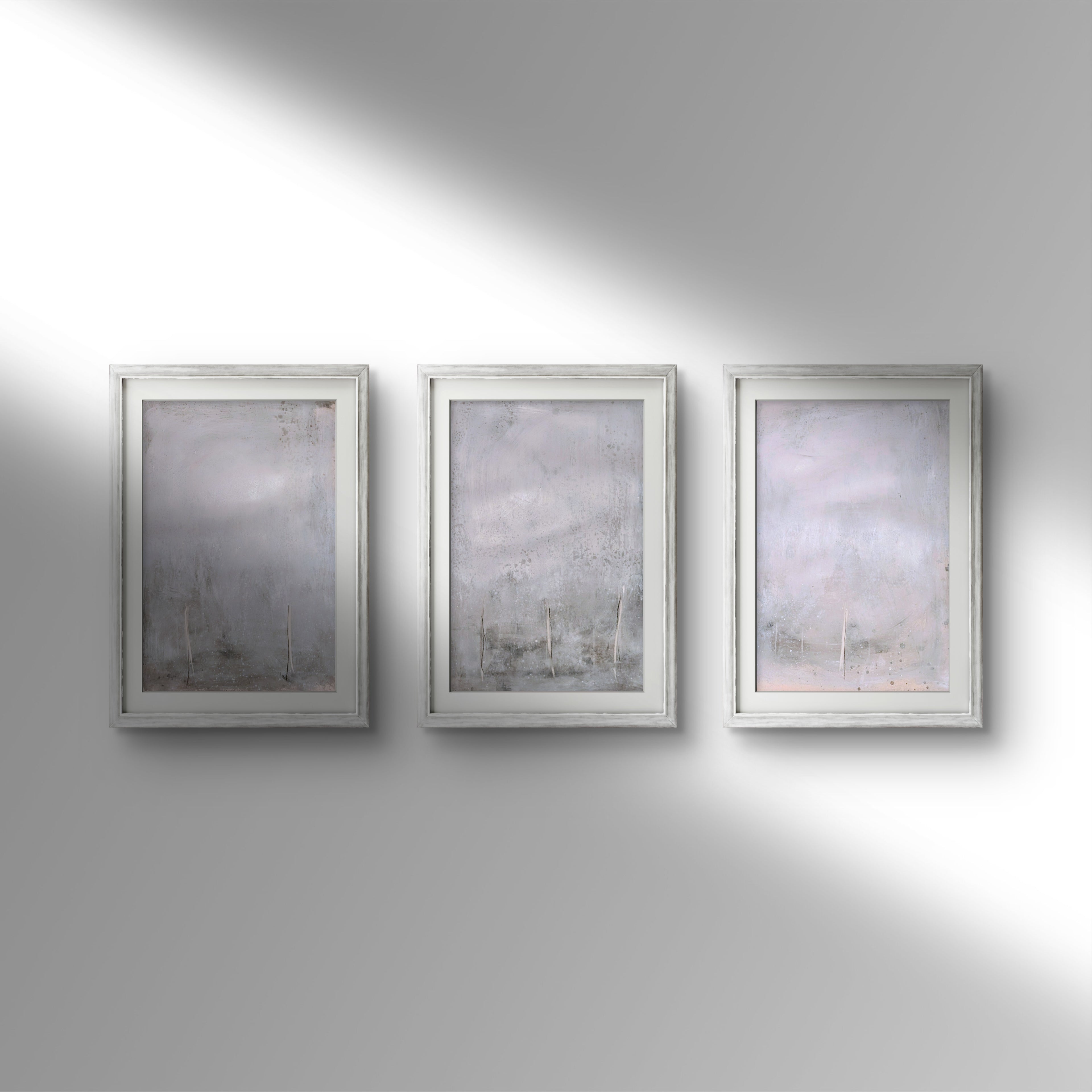 graue weiße Bilder  für Bilderrahmen Unikat kunst