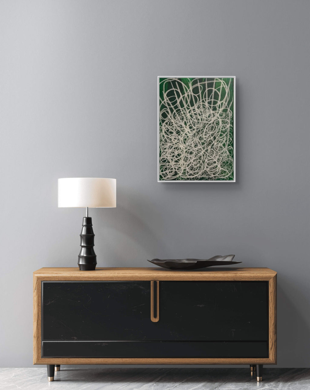 Waldgeflecht  - grünes Bild 50 x 70 cm