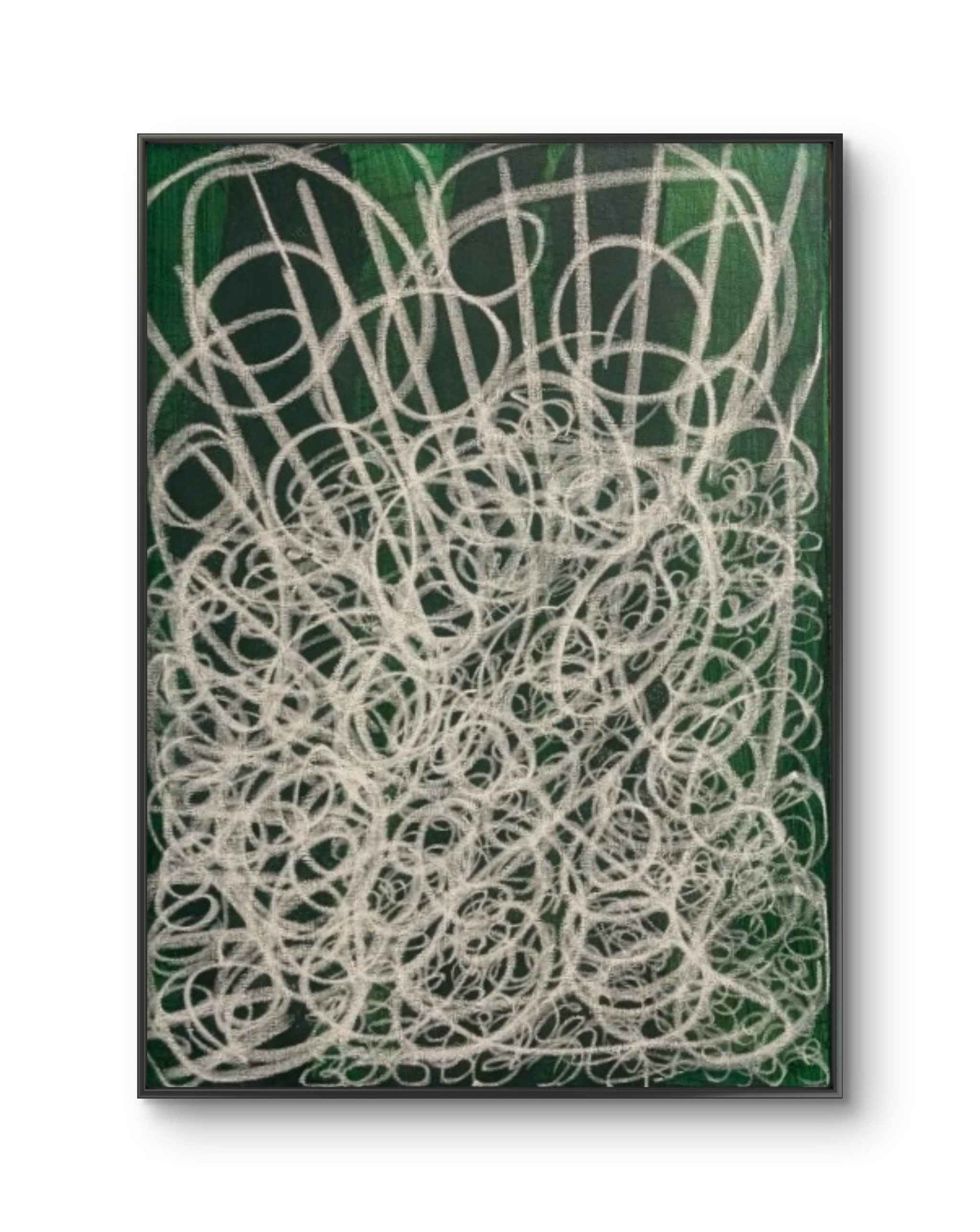 Waldgeflecht - grünes Bild 50 x 70 cm – sofort versandbereites Leinwandbild in nan, großes Kunstwerk für moderne Wohnräume