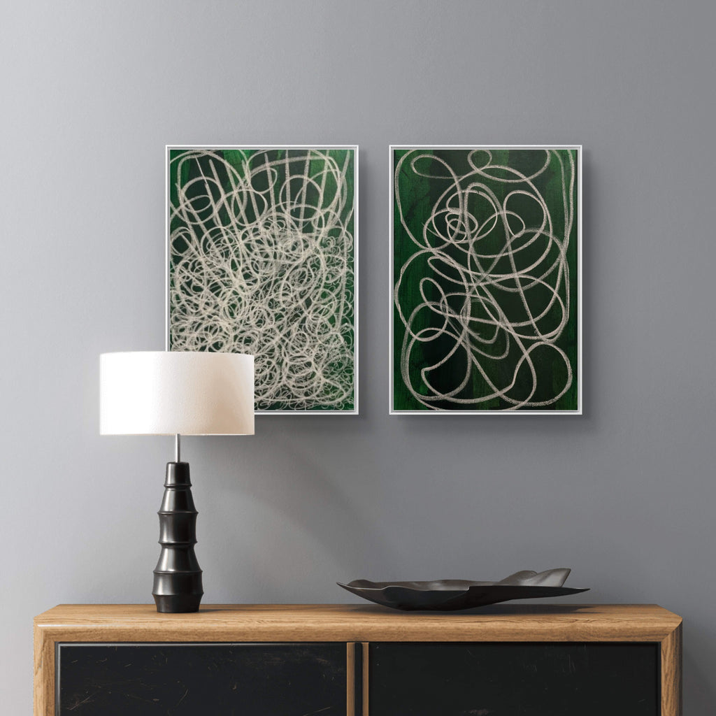 Lichtpfad - grünes Bild 50 x 70 cm