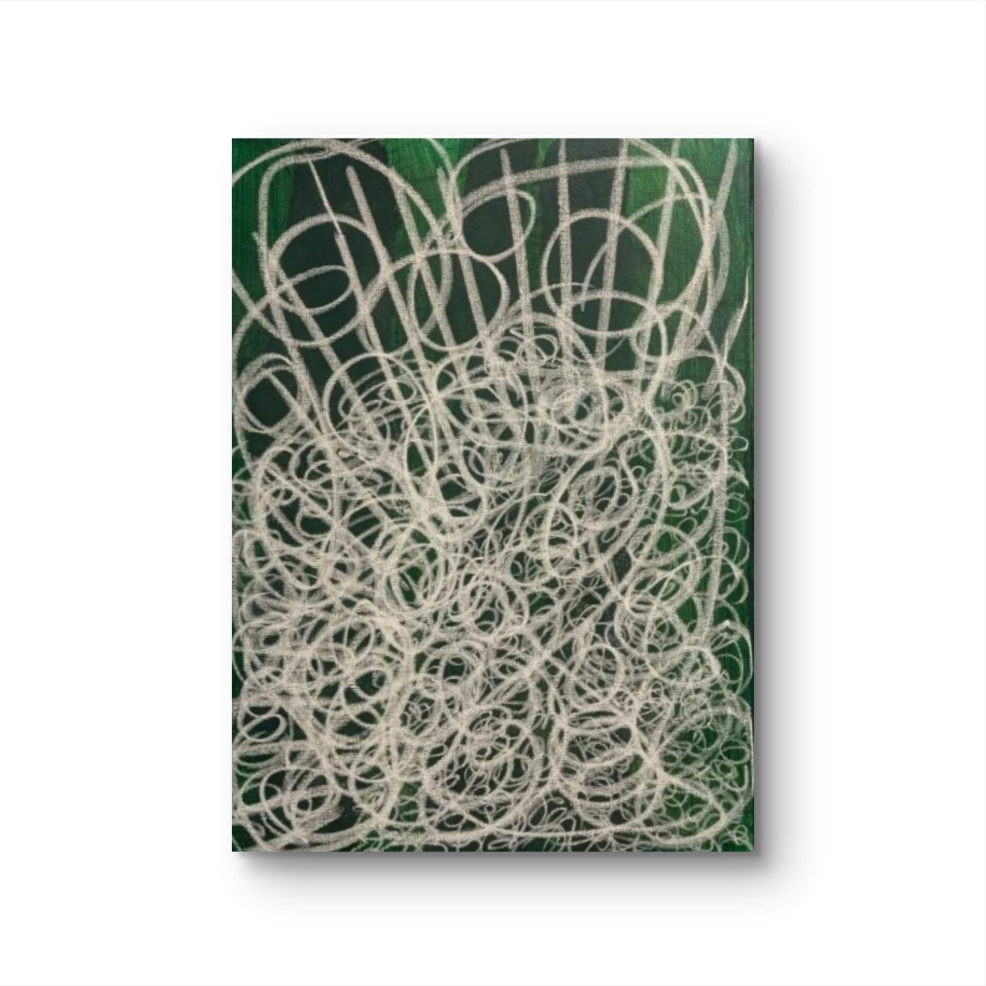 Waldgeflecht - grünes Bild 50 x 70 cm – sofort versandbereites Leinwandbild in nan, großes Kunstwerk für moderne Wohnräume