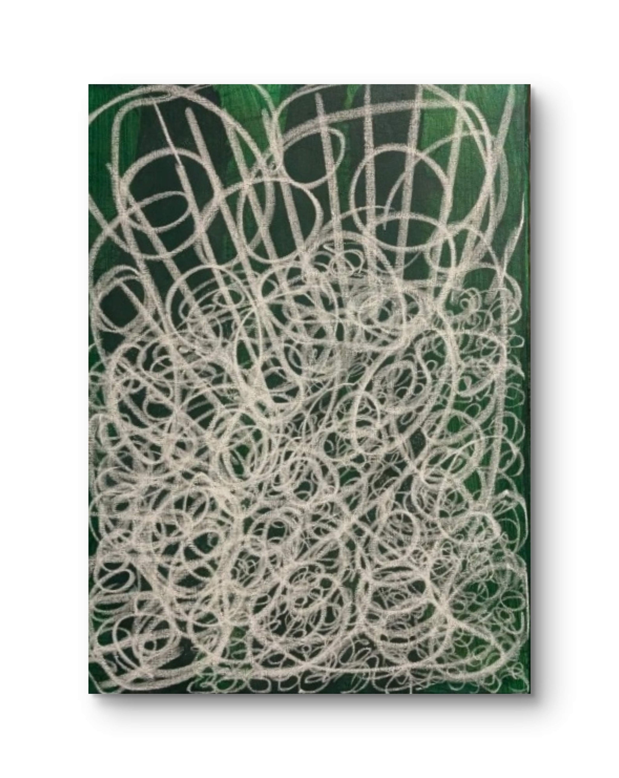 Waldgeflecht - grünes Bild 50 x 70 cm – sofort versandbereites Leinwandbild in nan, großes Kunstwerk für moderne Wohnräume