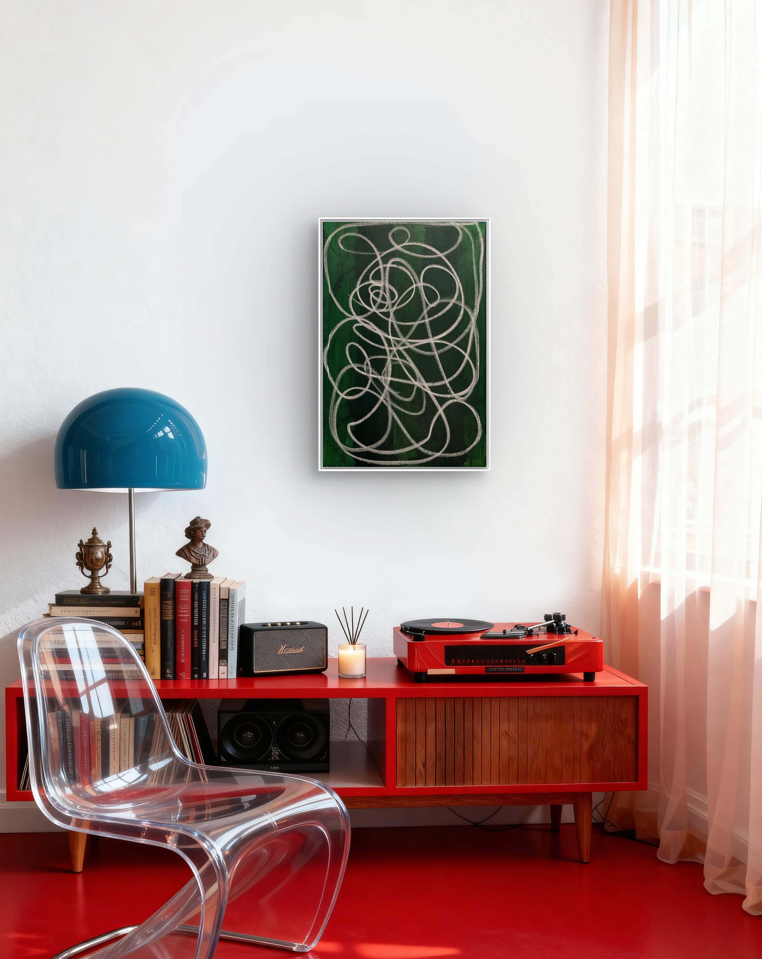 Lichtpfad - grünes Bild 50 x 70 cm