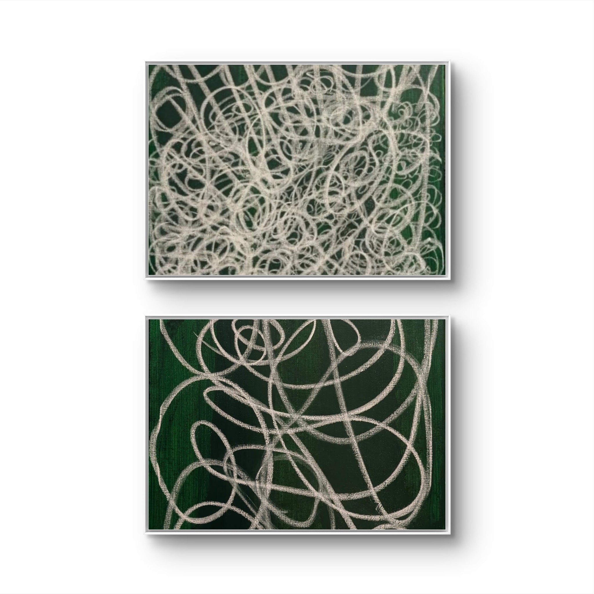 Waldgeflecht - grünes Bild 50 x 70 cm – sofort versandbereites Leinwandbild in nan, großes Kunstwerk für moderne Wohnräume