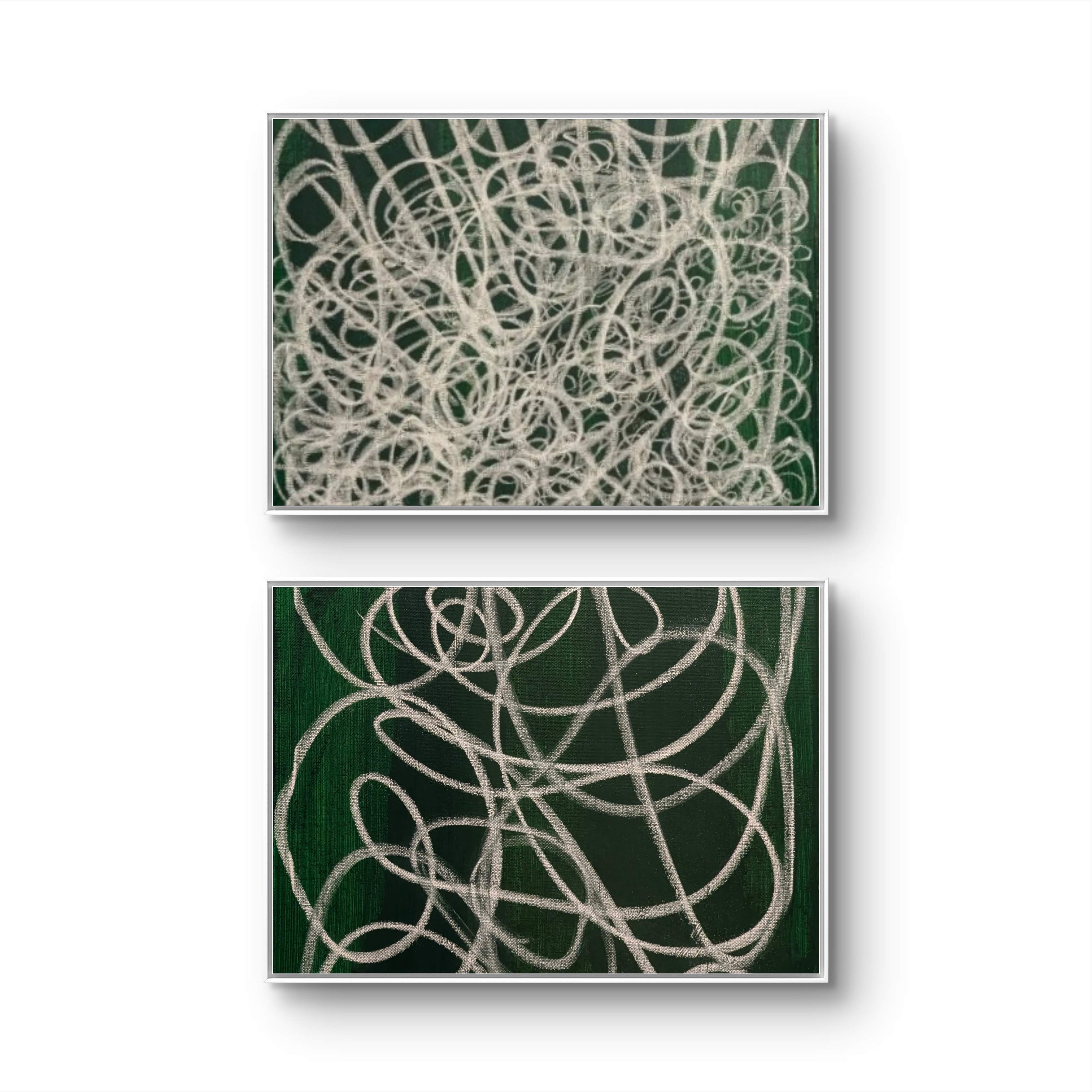 Lichtpfad - grünes Bild 50 x 70 cm