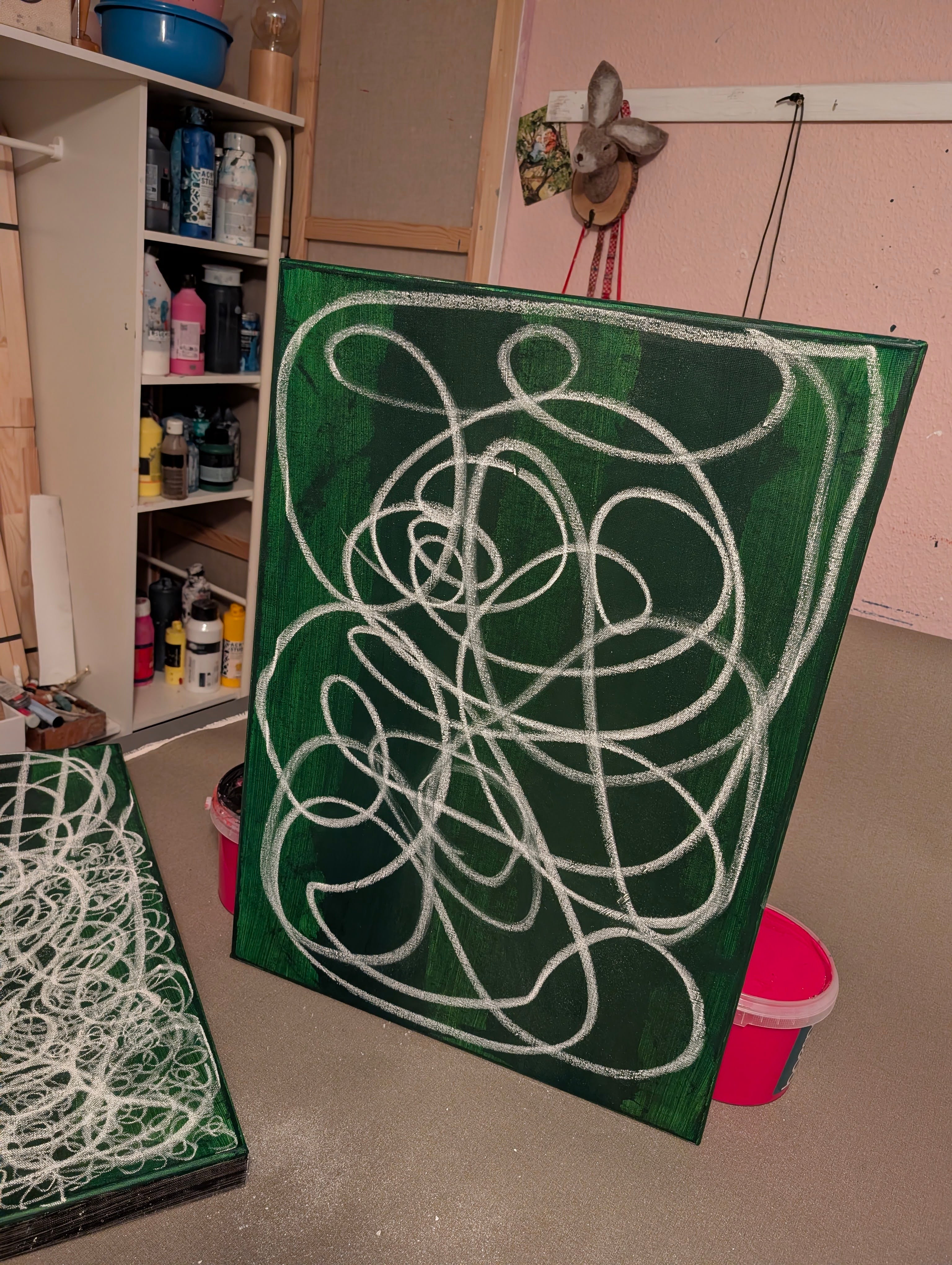 Lichtpfad - grünes Bild 50 x 70 cm