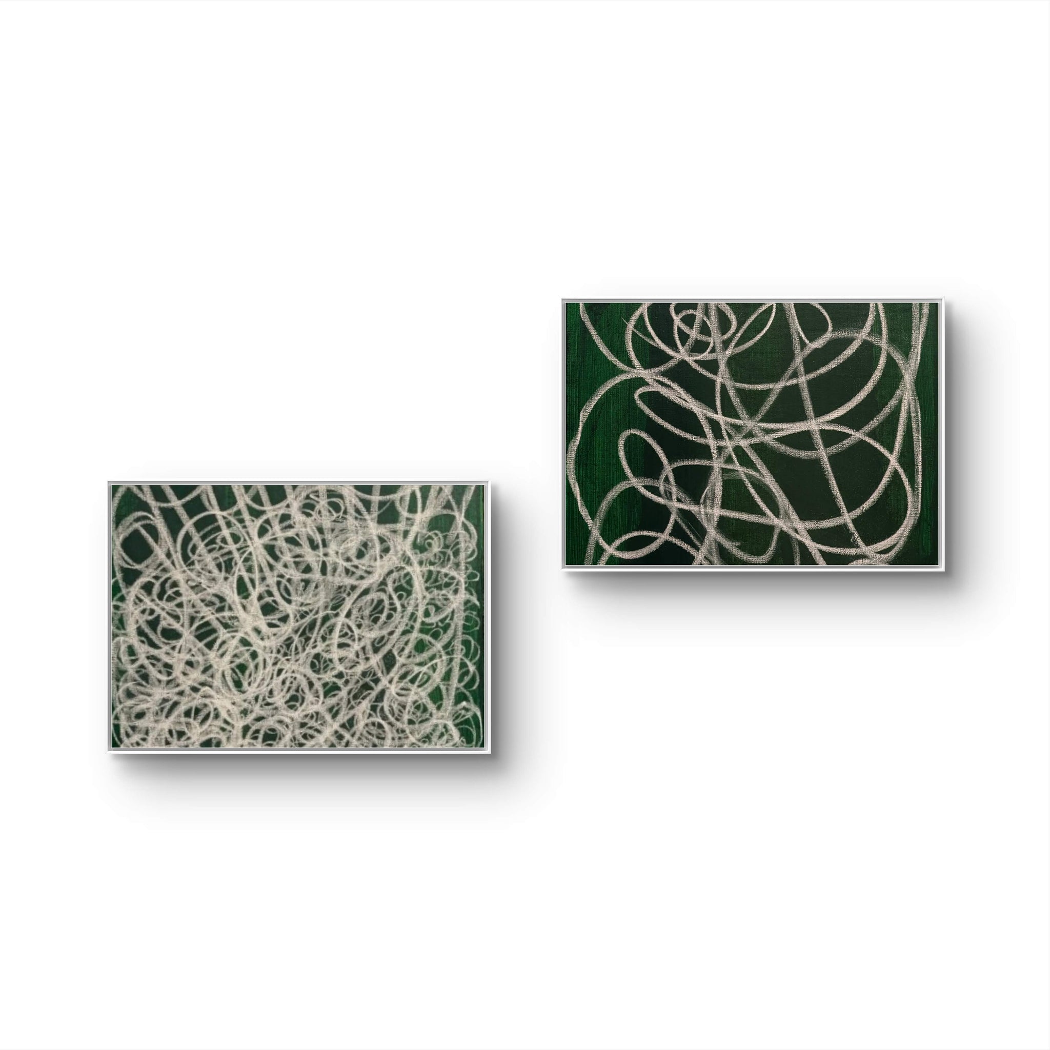 Waldgeflecht - grünes Bild 50 x 70 cm – sofort versandbereites Leinwandbild in nan, großes Kunstwerk für moderne Wohnräume