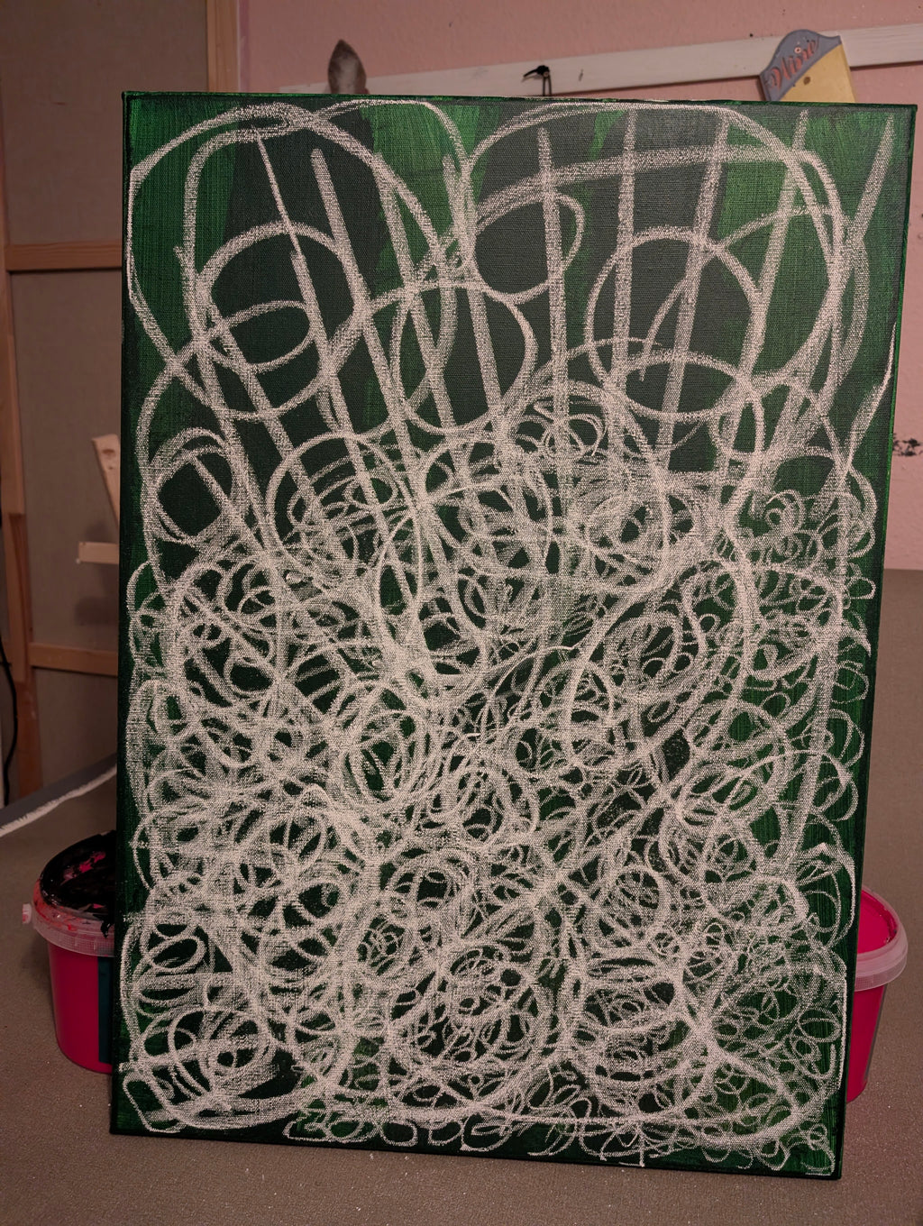 Waldgeflecht  - grünes Bild 50 x 70 cm