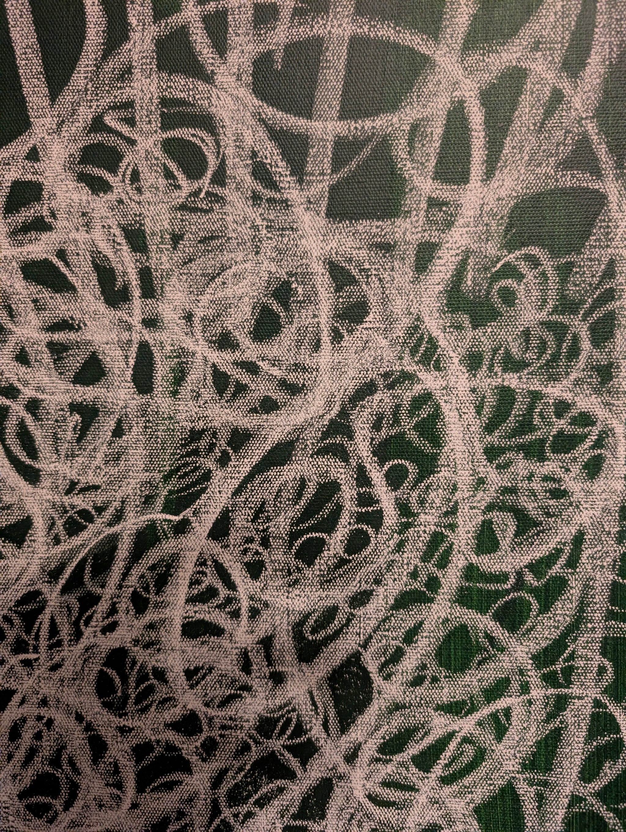 Waldgeflecht - grünes Bild 50 x 70 cm – sofort versandbereites Leinwandbild in nan, großes Kunstwerk für moderne Wohnräume