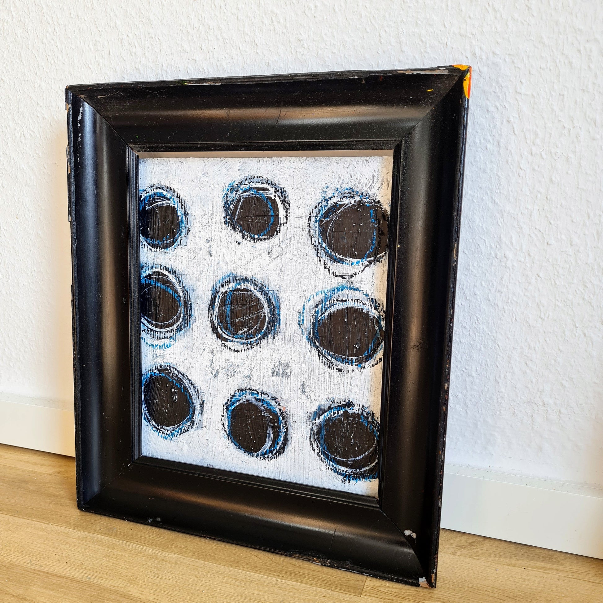 Schwarzweiße Holzkörper 3 von 6 - Auftrag,abstrakte große Leinwandbilder abstrakte Bilder kaufen ,