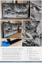 Klangvolumen - gerollt 230 x 125 cm ( – Abstrakte Wandkunst über Sofa