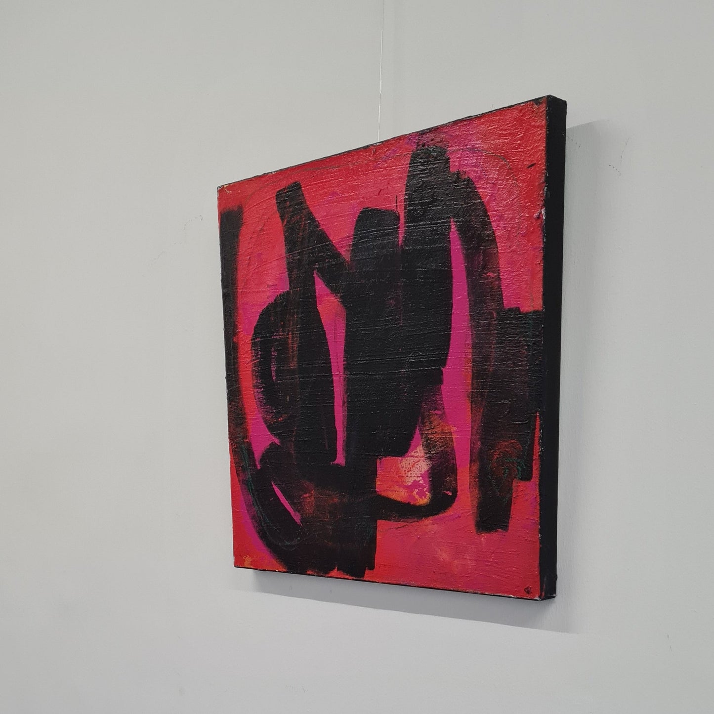 Ein rotes Gemälde für ihren Raum, jetzt in 60 x 60 cm erhältlich - Küßchen
