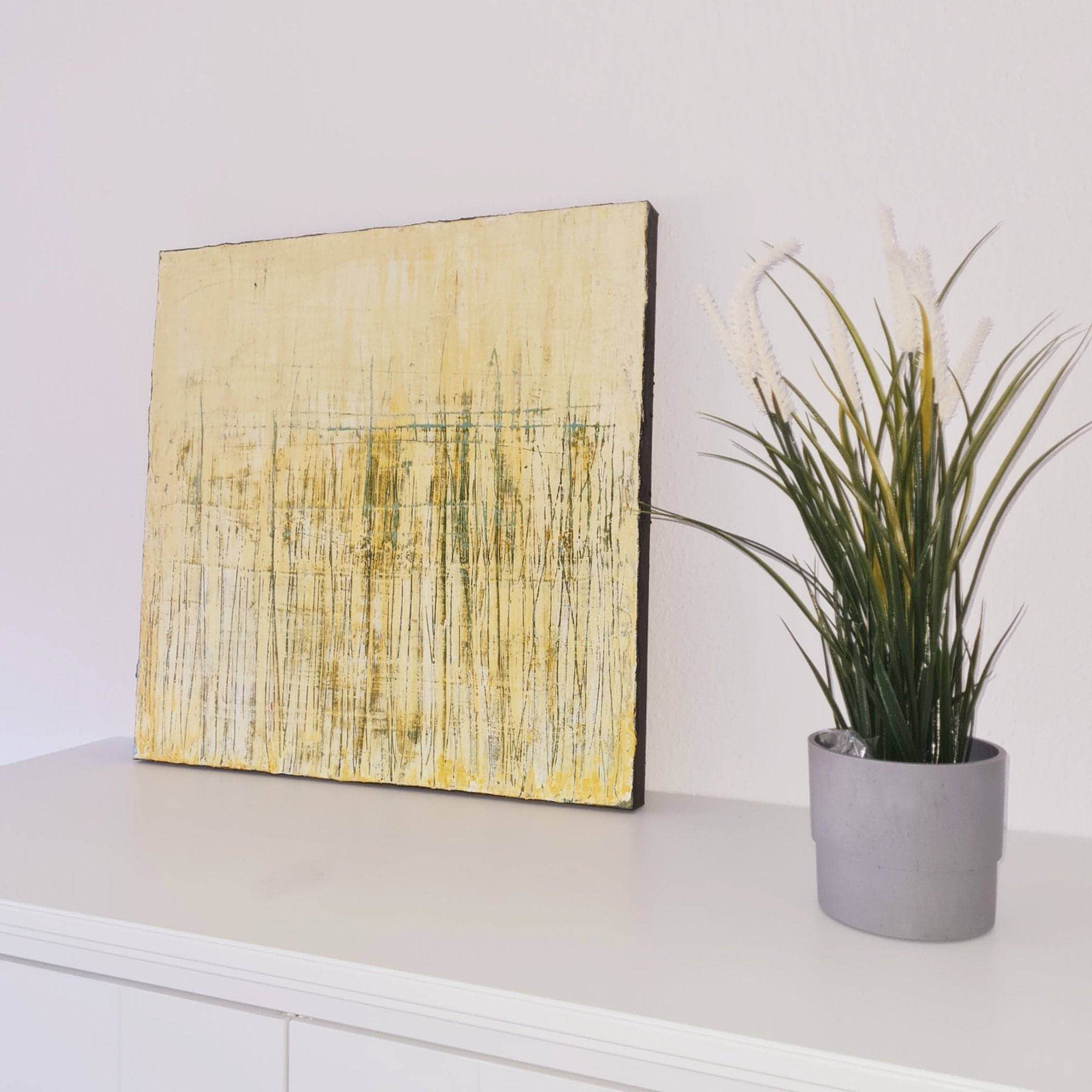 Personalisierte Auftragskunst und Gemälde: gelbe-abstrakte-bilder – Kategorie: Originalgemälde – Hersteller: