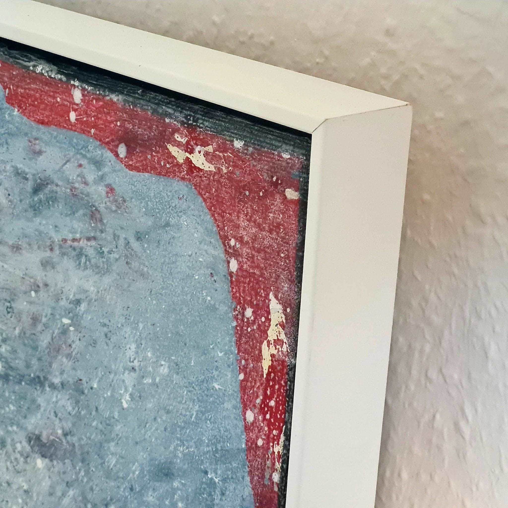 Blaues xxl Bild Morgentau – sofort versandbereites Leinwandbild in nan, großes Kunstwerk für moderne Wohnräume
