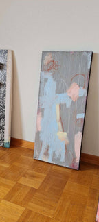 Abstraktes Gemälde – Picknick Ii – Abstrakte Wandkunst über Sofa
