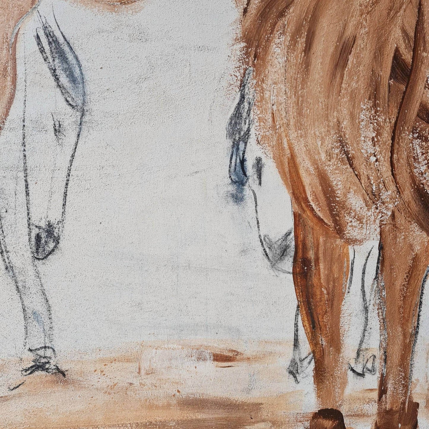 VORHANDEN / großes Pferde Bild / Elterliche Fürsorge / xxl / Art Abstrakte Bilder & moderne Auftragsmalerei, abstrakte große bilder online kaufen, Auftrags Malere