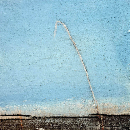VORHANDEN / Blaues Bild mit Segelschiff / 50 x 40 cm Abstrakte Bilder & moderne Auftragsmalerei, abstrakte große bilder online kaufen, Auftrags Malere