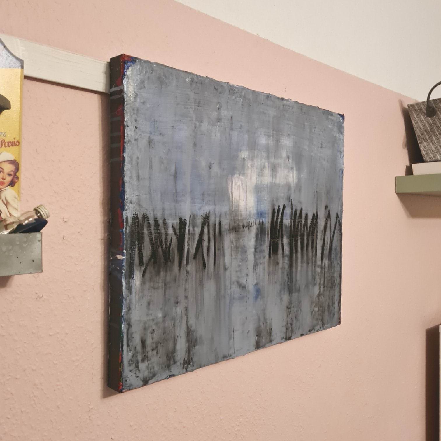 Personalisierte Auftragskunst und Gemälde: blaue-bilder-auftragskunst-lagerfeuer – Kategorie: Originalgemälde – Hersteller: 