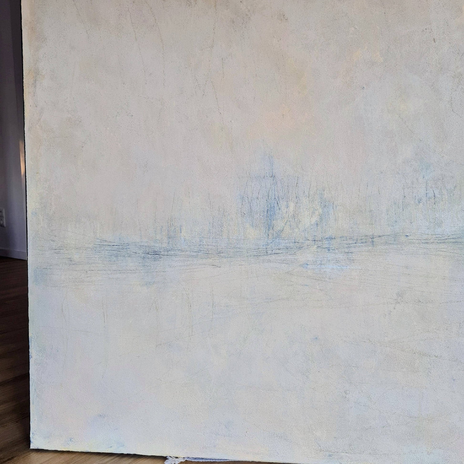 Bild in weiß und beige - Ein individuelles Kunstwerk für Ihre Wand "Meeresrauschen" Abstrakte Bilder & moderne Auftragsmalerei, abstrakte große bilder online kaufen, Auftrags Malere