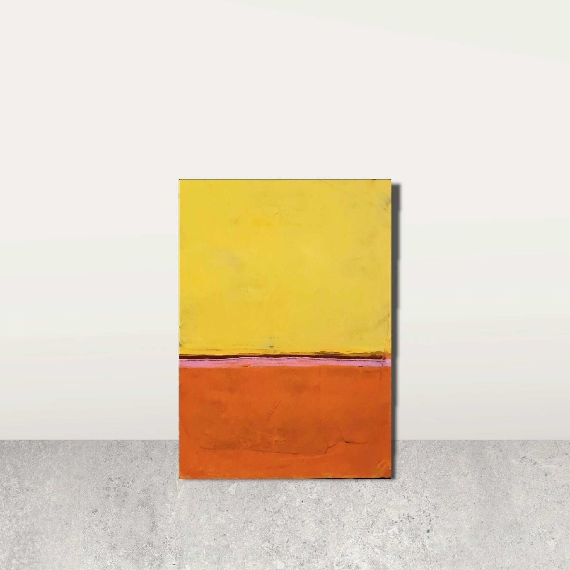 Feuriges Leuchten: Acrylgemälde in warmen Orange- und Gelbtönen mit besonderer Tiefe Abstrakte Bilder & moderne Auftragsmalerei, abstrakte große bilder online kaufen, Auftrags Malere