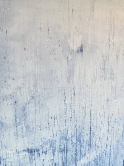 Abstraktes großes weißes Bild - Verborgene Schönheit der Küste Abstrakte Bilder & moderne Auftragsmalerei, abstrakte große bilder online kaufen, Auftrags Malere