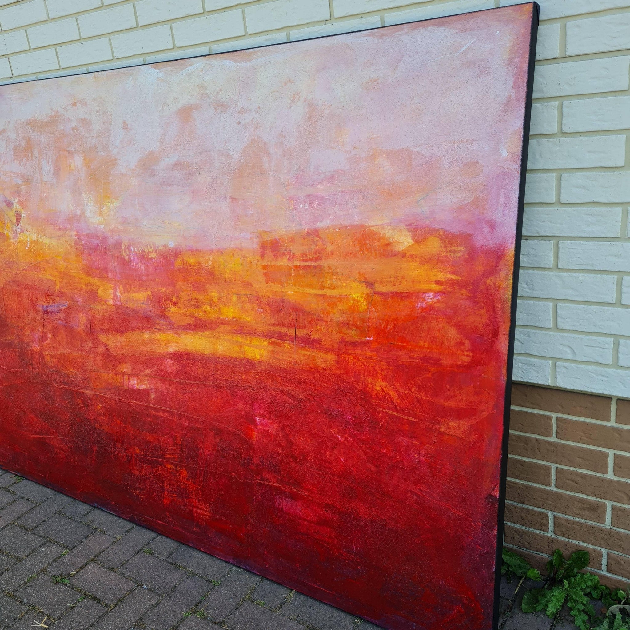Abstraktes Gemälde für Loft – Freies Spiel 200x135cm – Loft Einzelstück Verfügbar – Großformatiges Wandbild für stilvolle Einrichtung