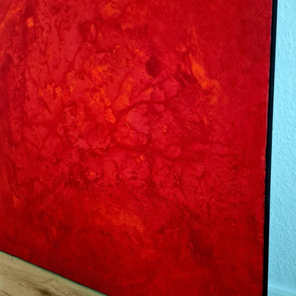 Auftragskunst, abstrakte Bilder, Ein abstraktes Gemälde in intensivem Rot - Leidenschaft und Gefühl,rote-grosse-bilder-fur-wohnzimmer, abstrakte Bilder kaufen ,