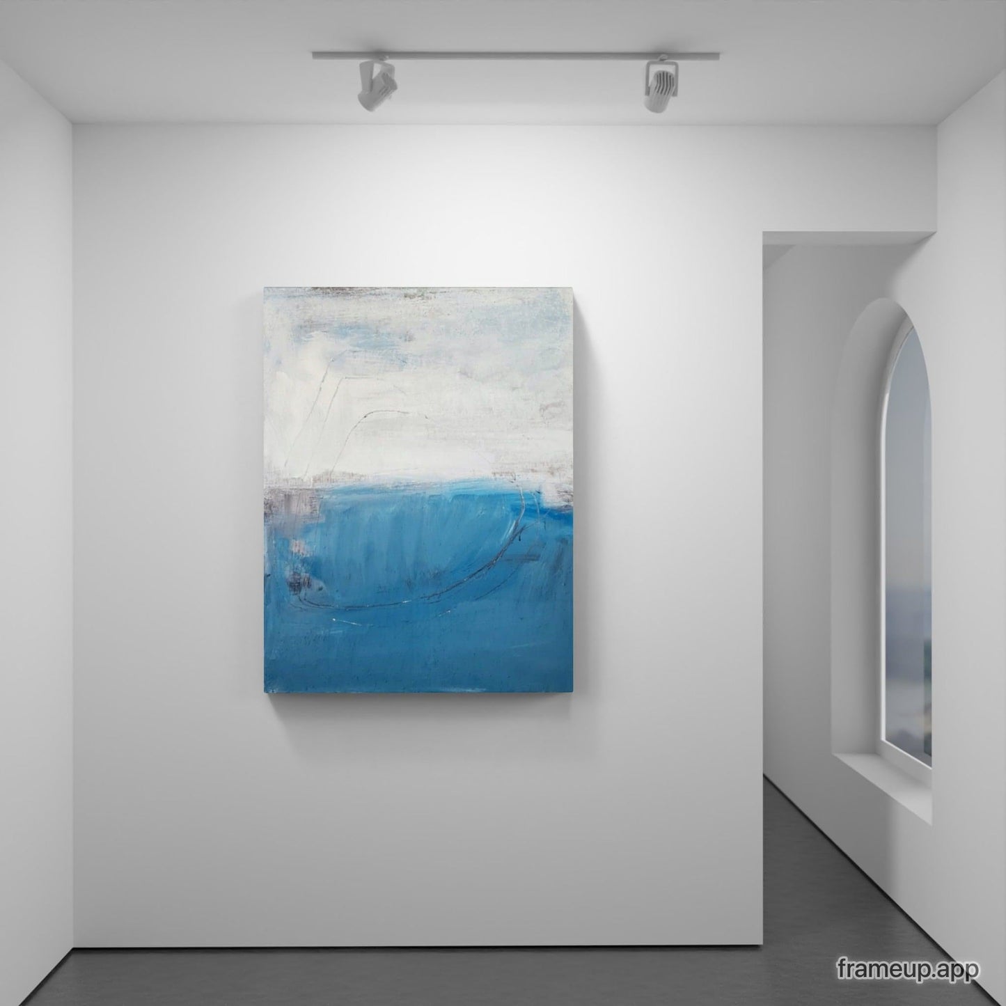  Meeresschwingung / 100 x 80 cm / Blau, Meeresschwingung / 160 x 160 cm / Blau  abstrakte acrylbilder auf leinwand
