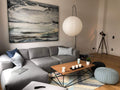 Abstraktes Gemälde – Lichthüter – Abstrakte Wandkunst über Sofa