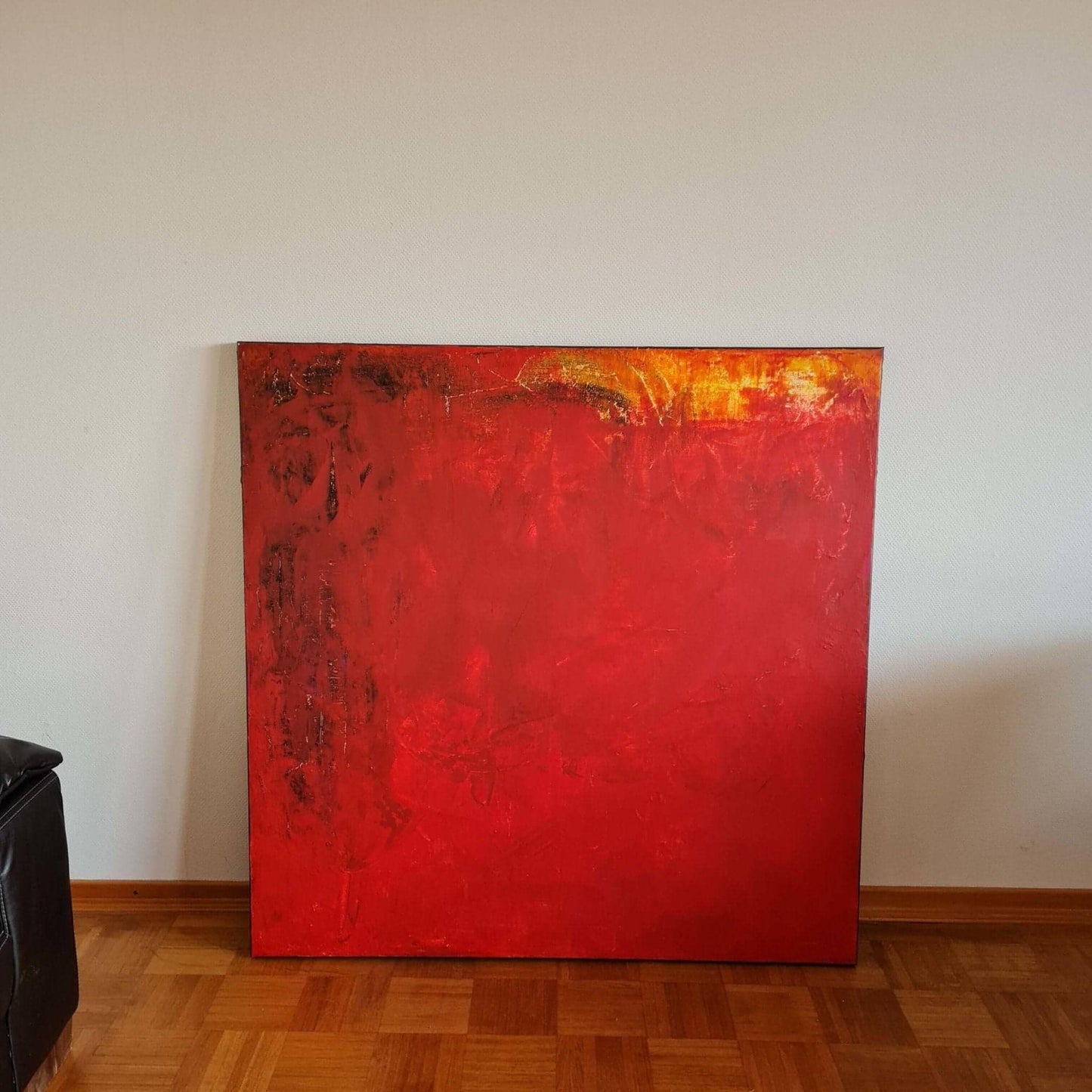  Warme Herbstsonne / 120 x 120 cm / rot  abstrakte acrylbilder auf leinwand