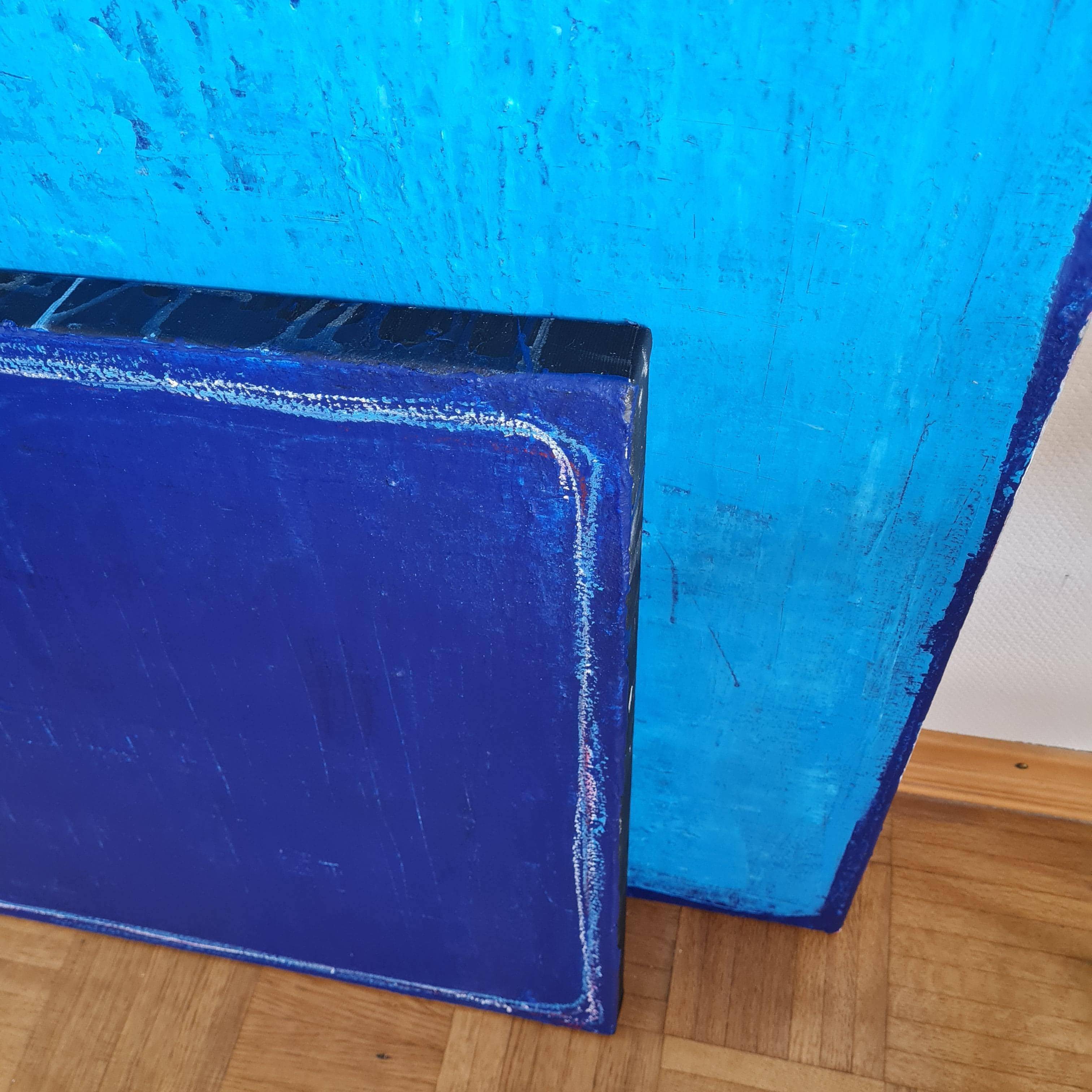 Personalisierte Auftragskunst und Gemälde: blaue-bilder-minimalistisch – Kategorie: Originalgemälde – Hersteller: