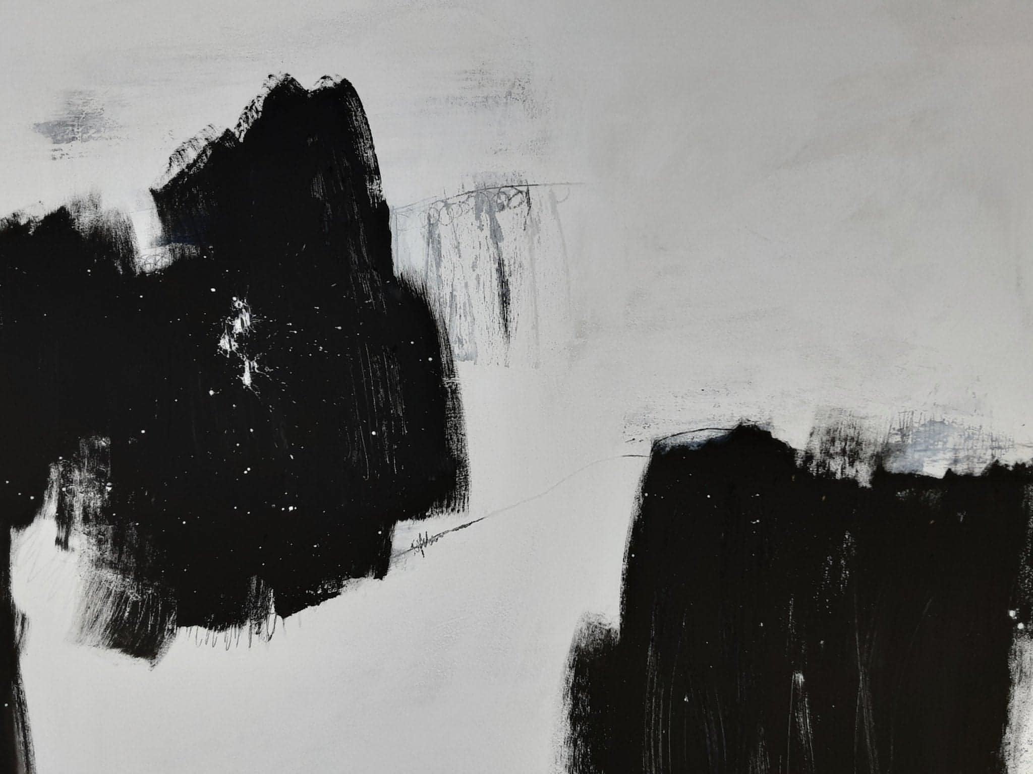 Großes schwarzweiß Bild - Freie Bahn – sofort versandbereites Leinwandbild in nan, großes Kunstwerk für moderne Wohnräume