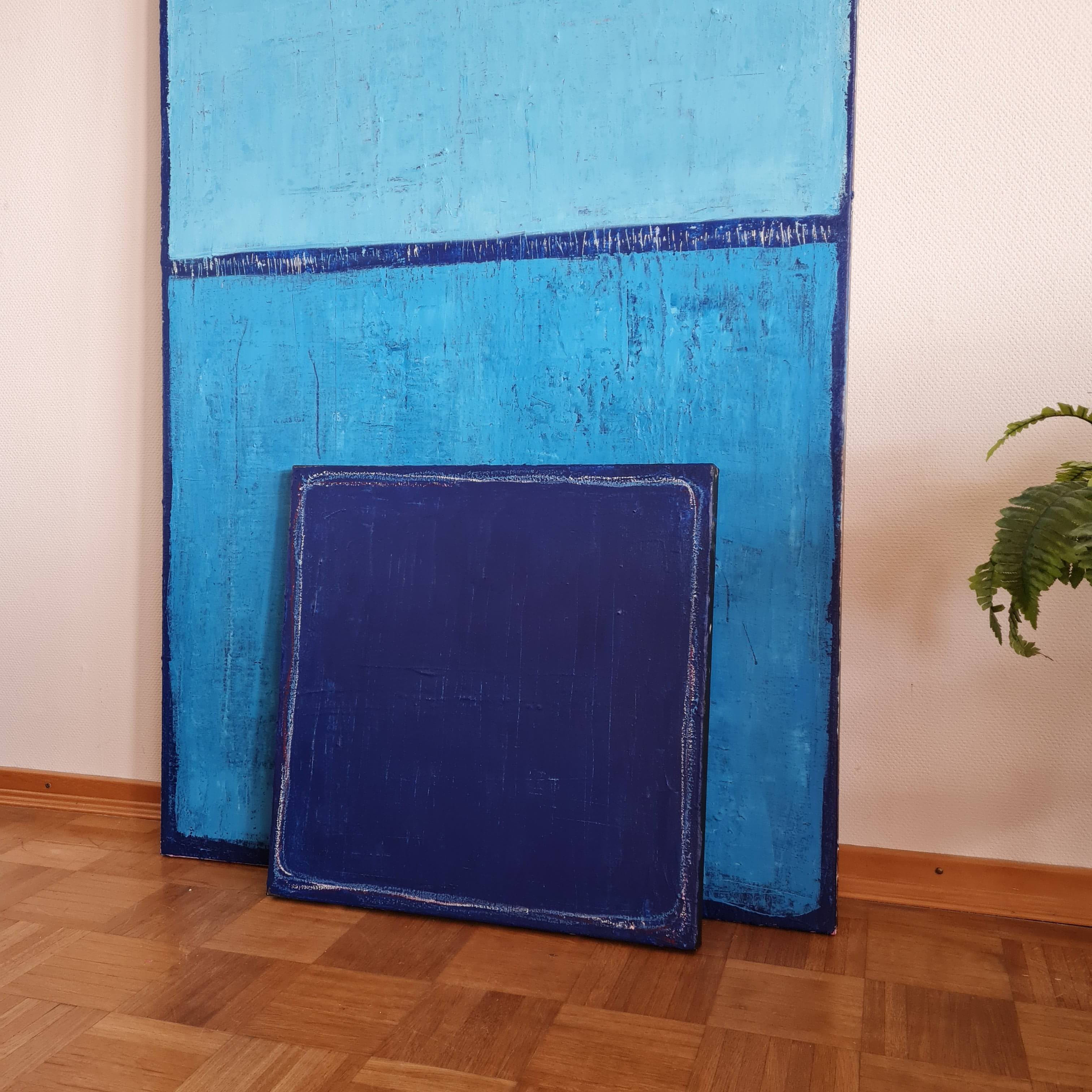 Personalisierte Auftragskunst und Gemälde: blaue-bilder-minimalistisch – Kategorie: Originalgemälde – Hersteller: