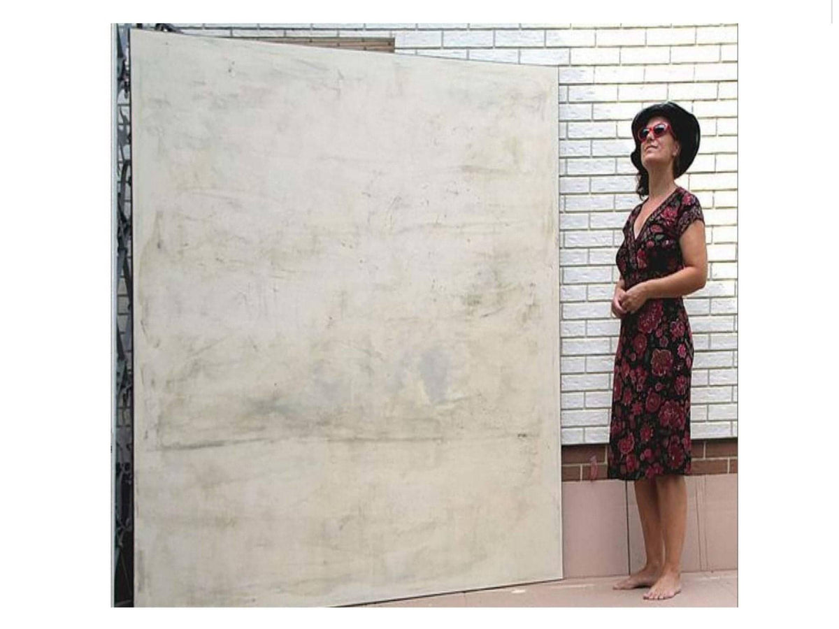 Meeresrauschen – modernes Leinwandbild, Detailansicht Motiv 1.0. Schlichte Silhouetten in Weiß und Beige
Im Gemälde „Meeresrauschen“ treffen Horizont und Stadt aufeinander und verschmel