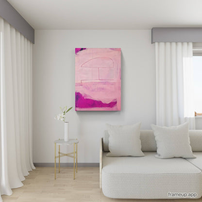 Abstraktes Bild in Pink - Moderne Kunst für Ihre Wohnräume Abstrakte Bilder & moderne Auftragsmalerei, abstrakte große bilder online kaufen, Auftrags Malere