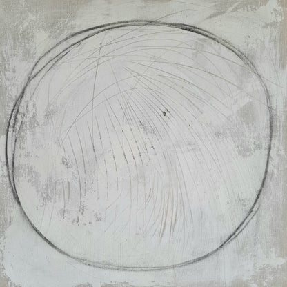 Minimalistisches Kunstwerk in Kratztechnik auf Naturleinen Abstrakte Bilder & moderne Auftragsmalerei, abstrakte große bilder online kaufen, Auftrags Malere