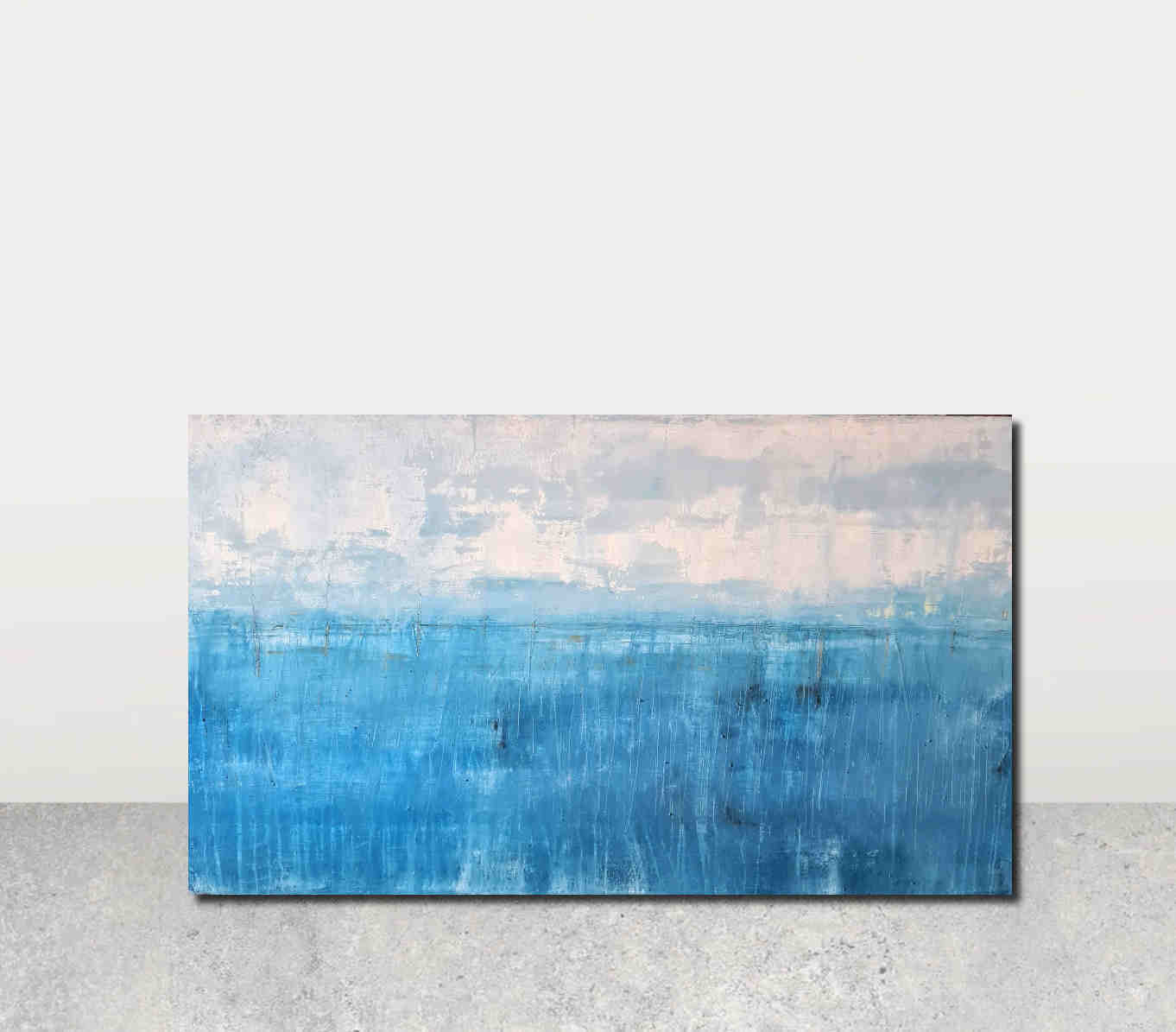  Kälteeinbruch / 150 x 100 cm / blau  Kunst