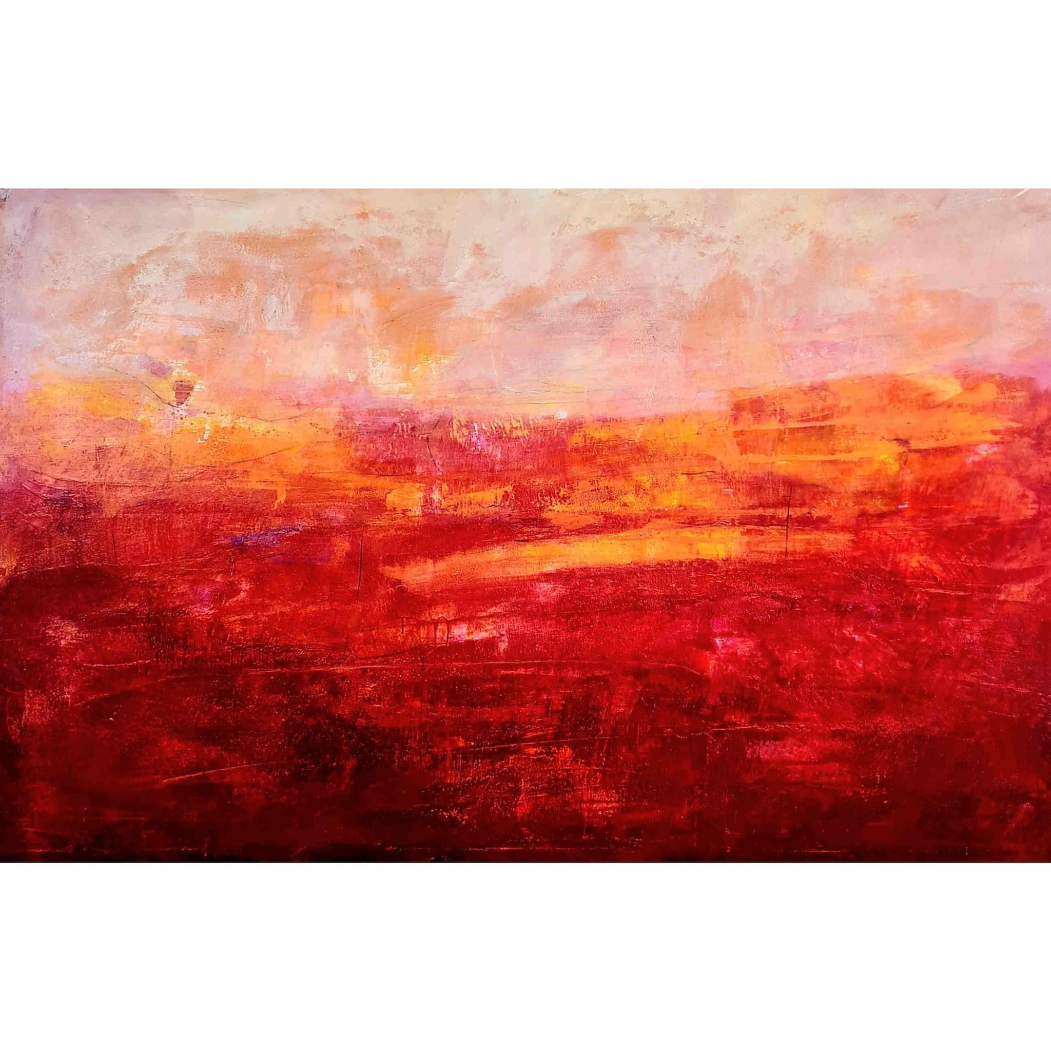 Freies Spiel 200 x 135 cm – modernes Leinwandbild, Detailansicht Motiv 1.0. Dieses Werk aus der Artvergnügen-Galerie ist von Rabatten ausgenommen.
Farbverlauf und Leichtigkeit
Ein Gemälde auf Keil